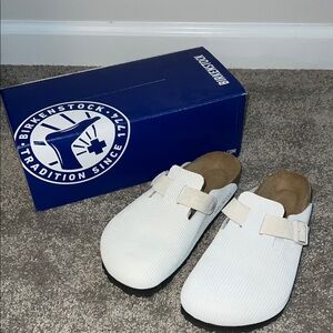 Birkenstock Corduroy Antique White